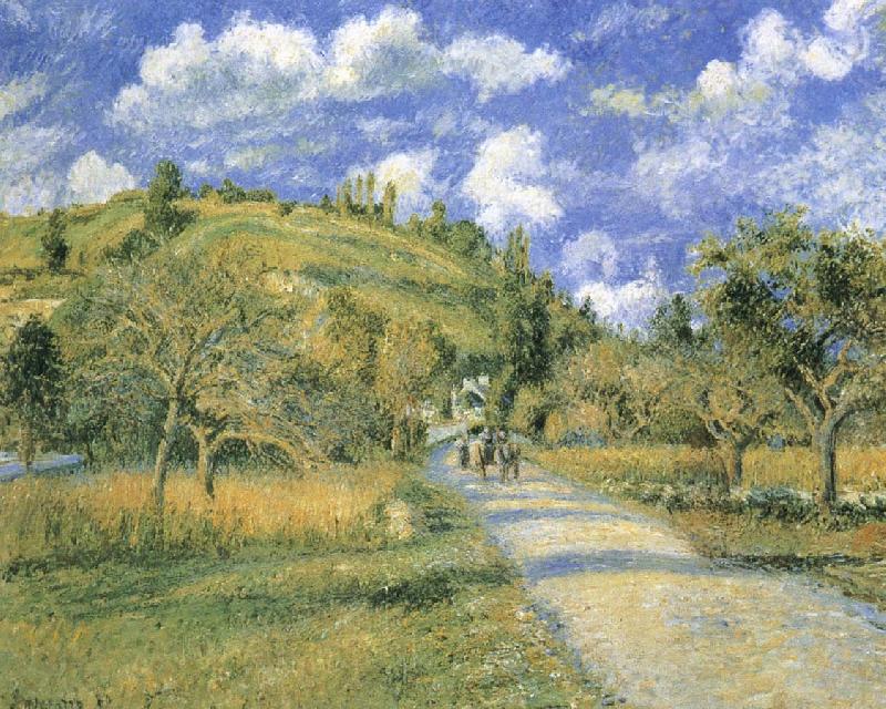 Camille Pissarro Road and hills France oil painting art
